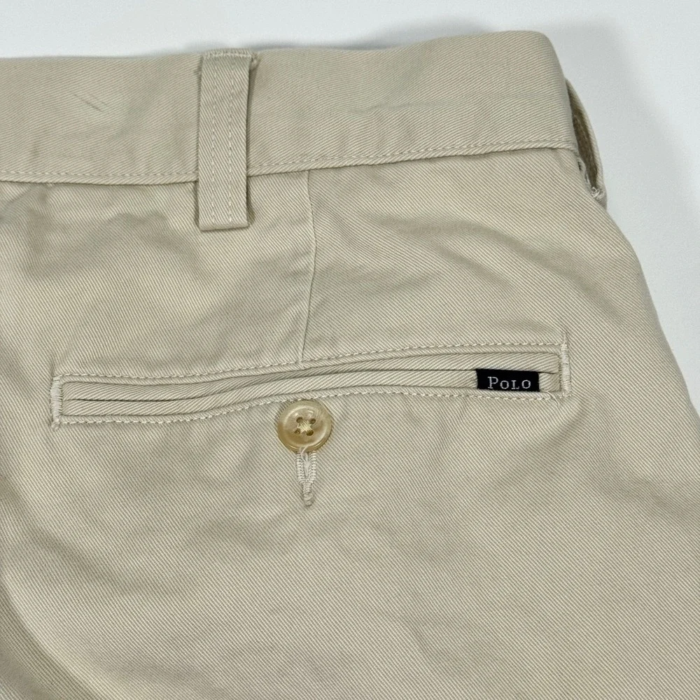 Polo Ralph Lauren Mens Chinos Pants 34x32 Khaki Classic Fit 100% Cotton Casual
